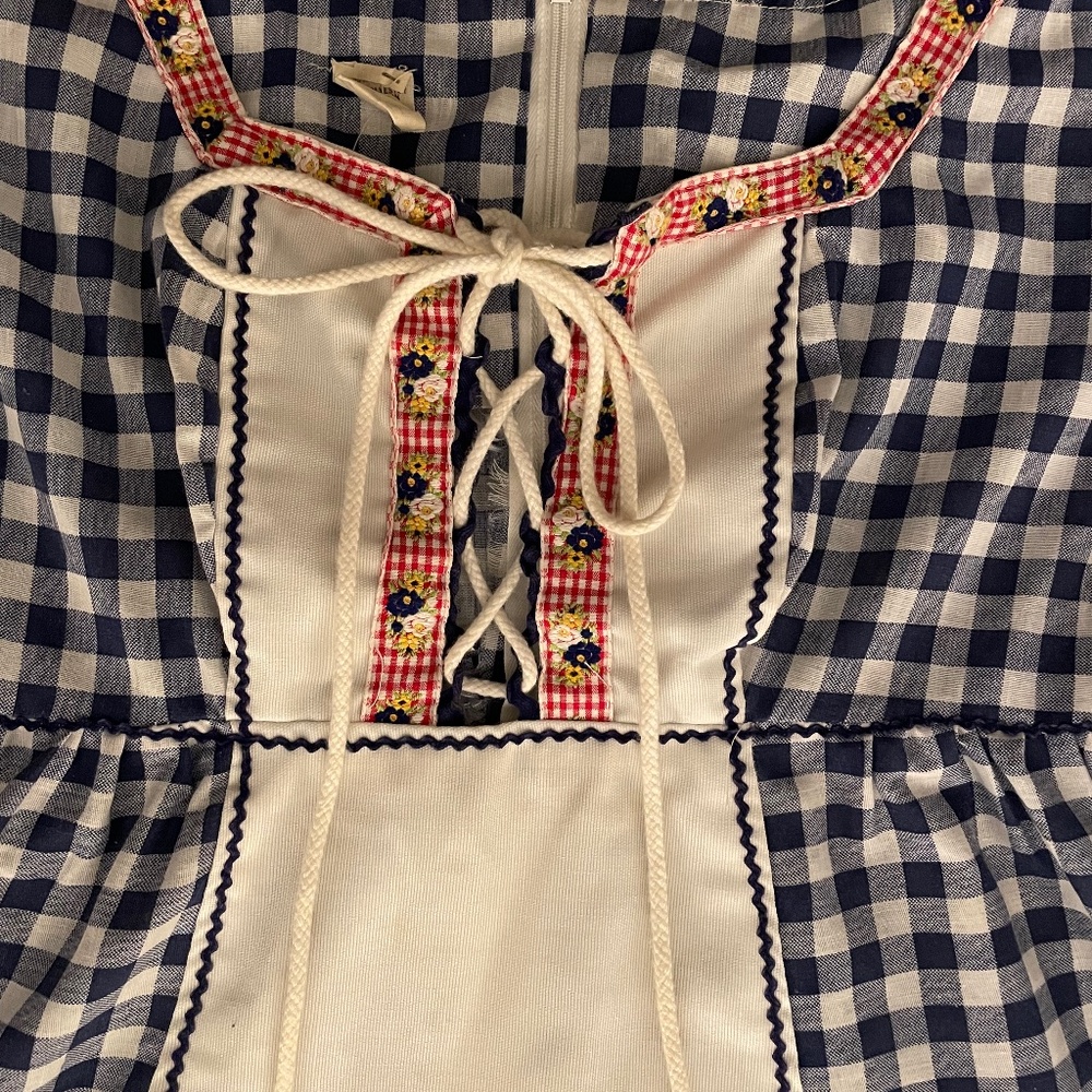 VINTAGE lace up prairie dress